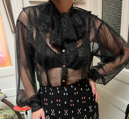 Étincelles Blouse noir