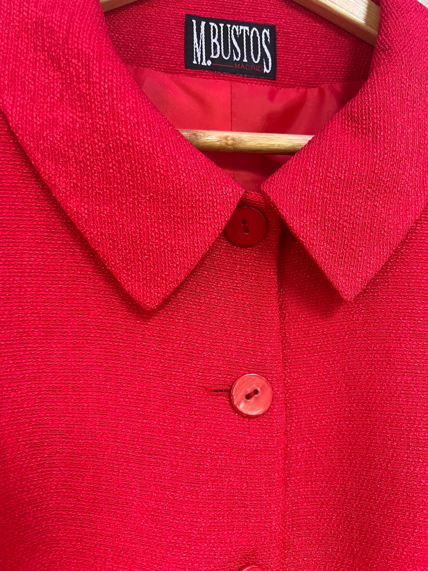 Veste tailleur rouge vintage