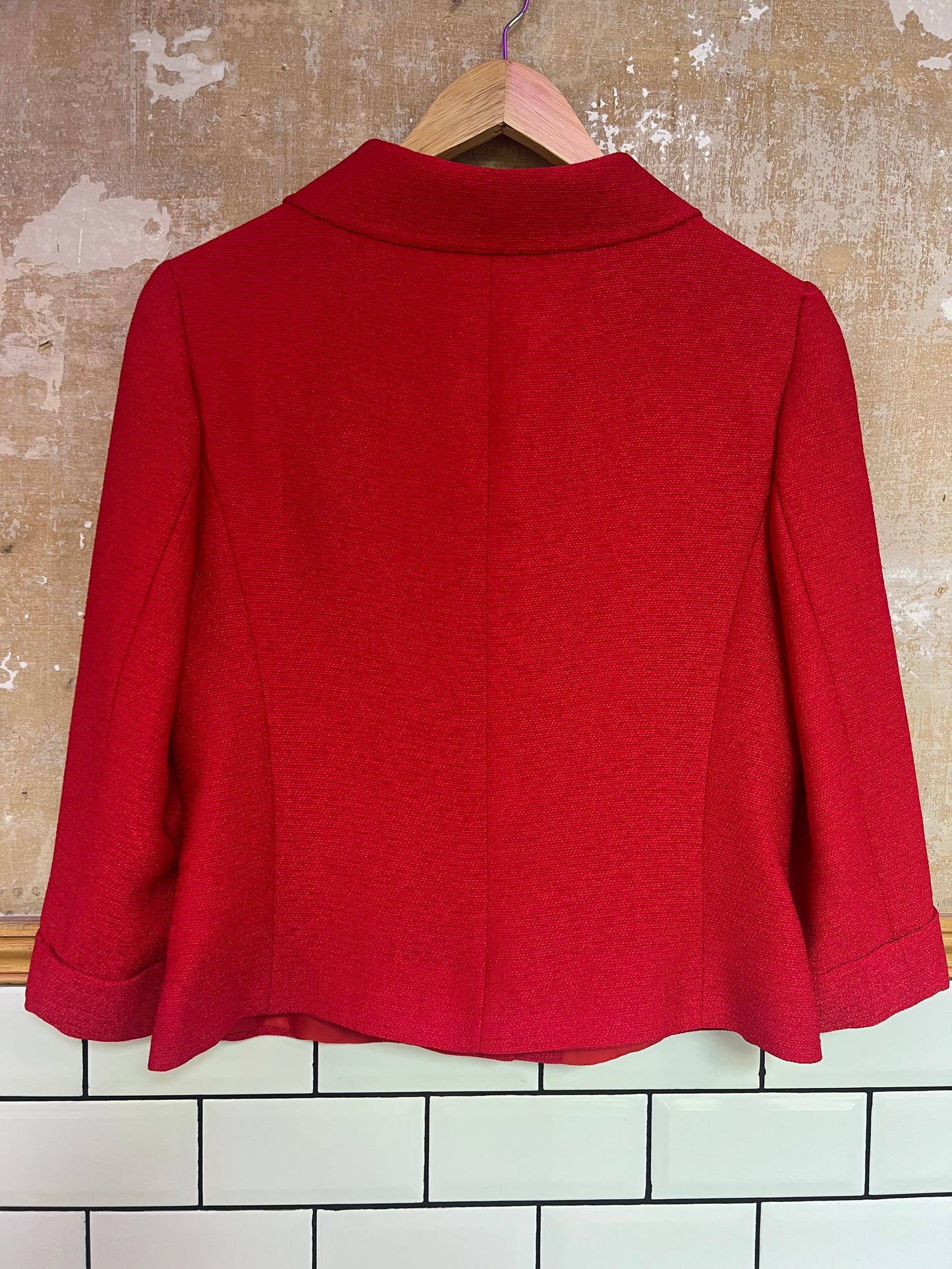 Veste tailleur rouge vintage