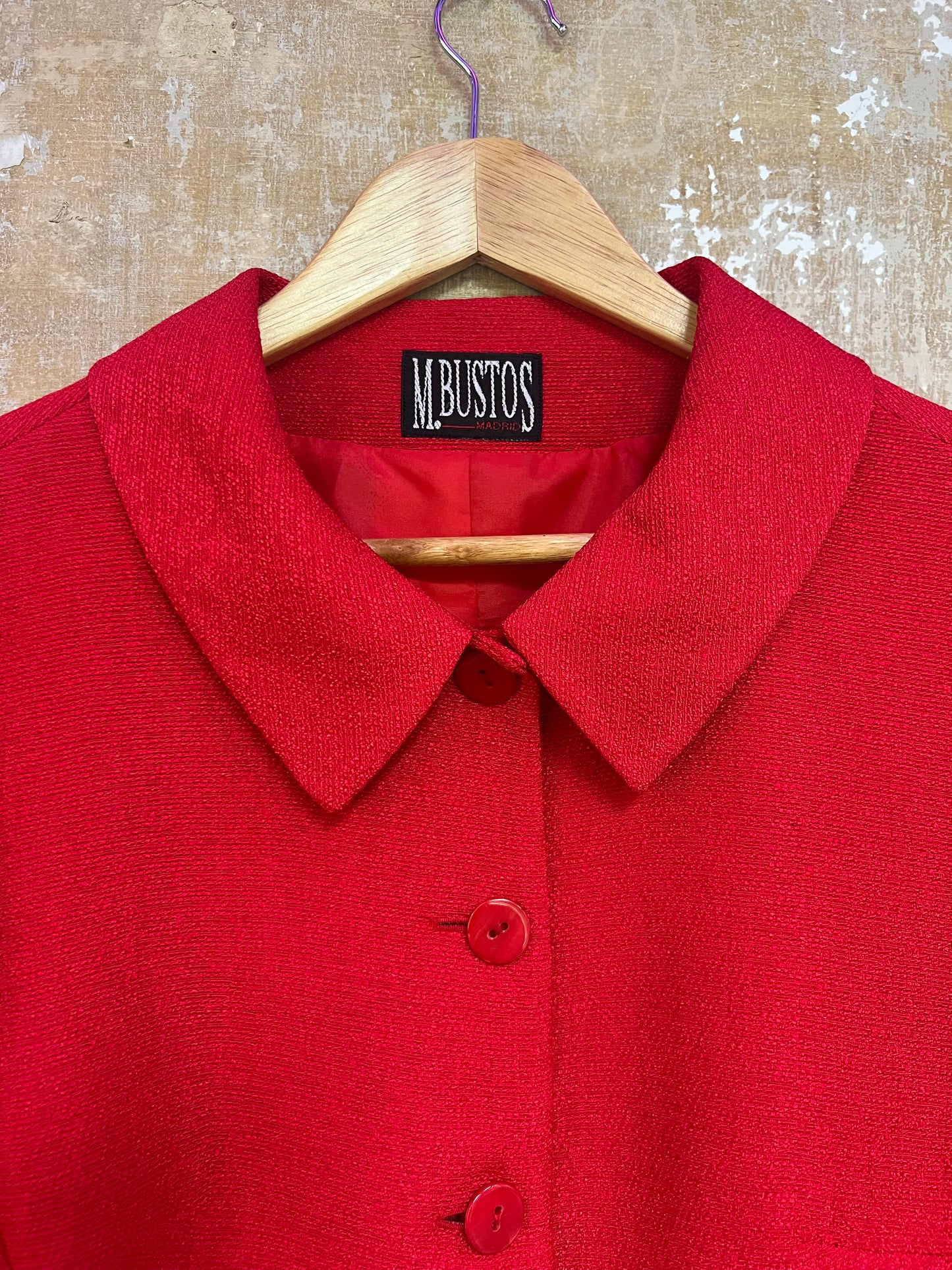 Veste tailleur rouge vintage